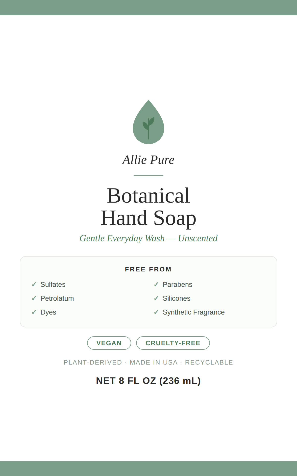 Allie Pure Botanical Hand Soap